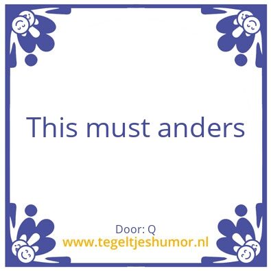 Tegeltje: Q