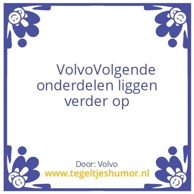 Tegeltje: Volvo