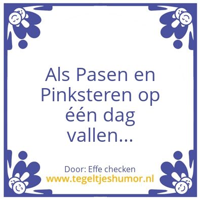 Tegeltje: Effe checken