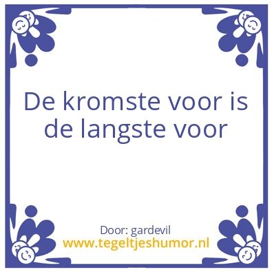 Tegeltje: Voor
