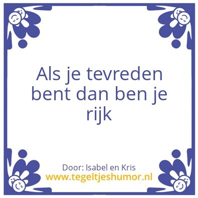 Tegeltje: geluk