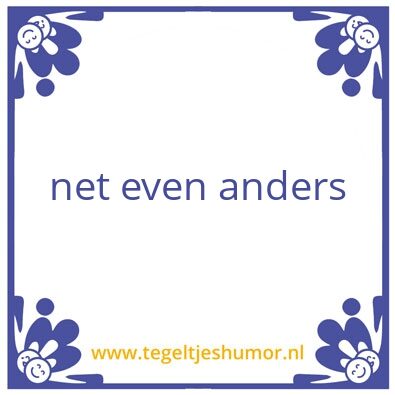 Tegeltje: vu