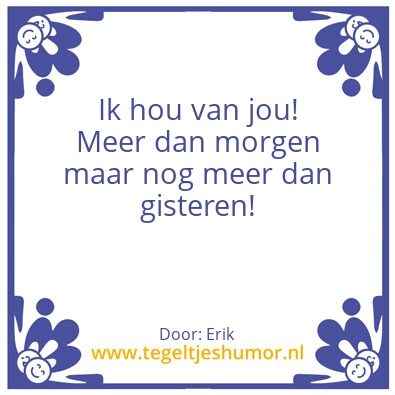 Tegeltje: Hou van jou!