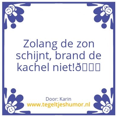 Tegeltje: De zon