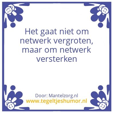 Tegeltje: netwerk in kaart