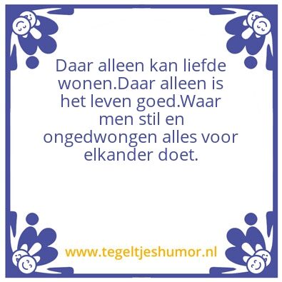Tegeltje: liefde