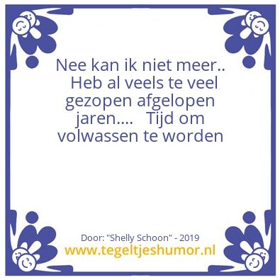 Tegeltje: Volwassenheid