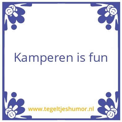 Tegeltje: Kamperen