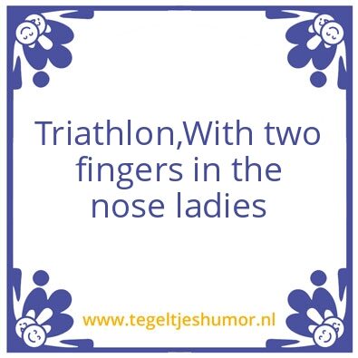 Tegeltje: Triathlon