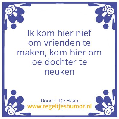 Tegeltje: Neuk