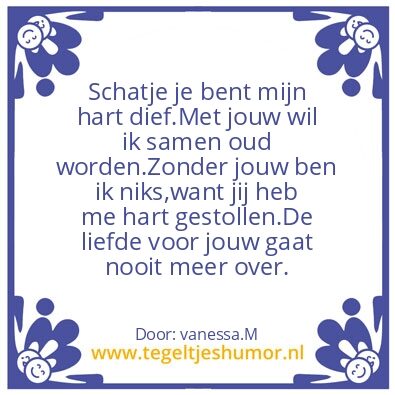 Tegeltje: Love you