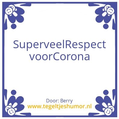 Tegeltje: Corona