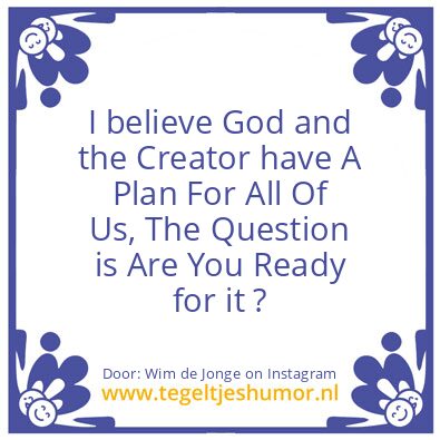 Tegeltje: God and the Creator