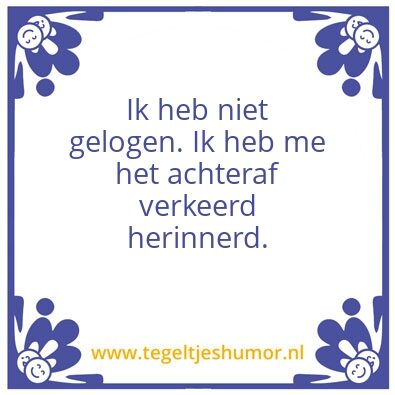 Tegeltje: Rutte tegel