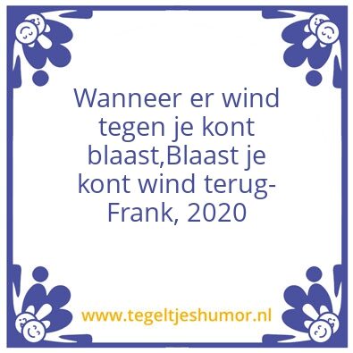 Tegeltje: In de wind