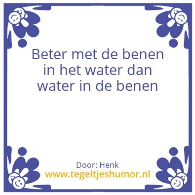 Tegeltje: Waterbenen