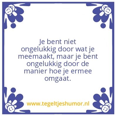 Tegeltje: Ongelukkig.