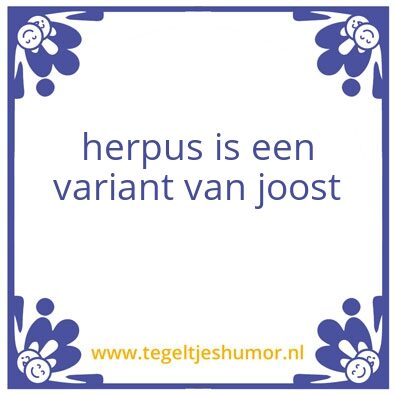 Tegeltje: herpus