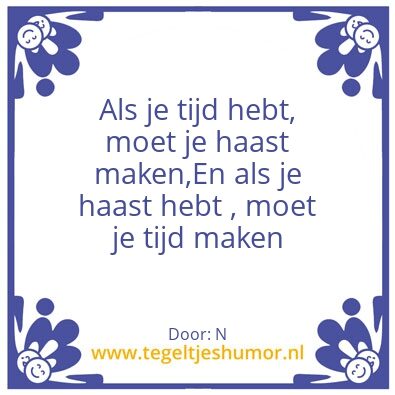 Tegeltje: Tijd