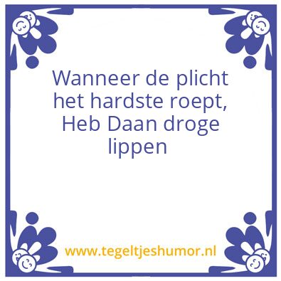 Tegeltje: Droge lippe