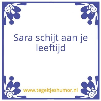 Tegeltje: Dara