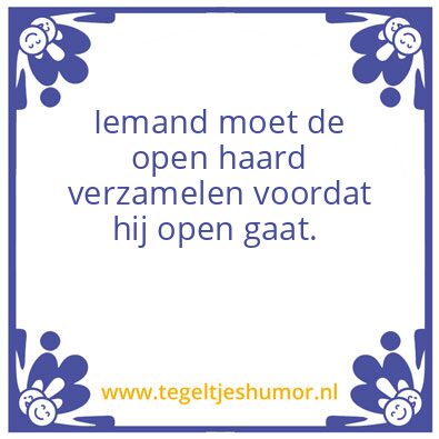Tegeltje: Openhaard