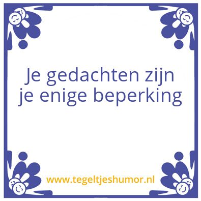 Tegeltje: Gedachten