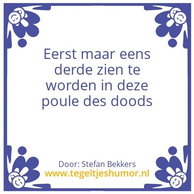 Tegeltje: Geen