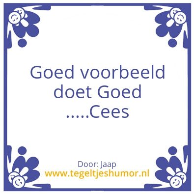 Tegeltje: Voorbeeld