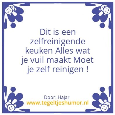Tegeltje: Keuken