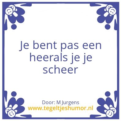 Tegeltje: Heer