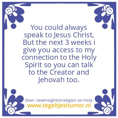 Tegeltje: speak to Jesus Christ,