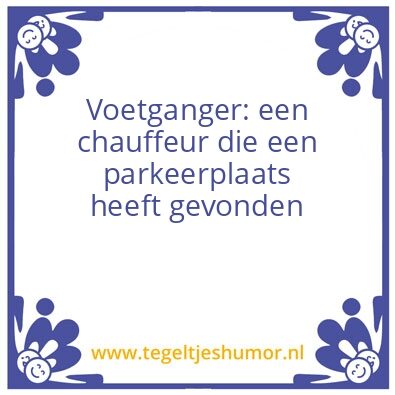 Tegeltje: Chauffeur
