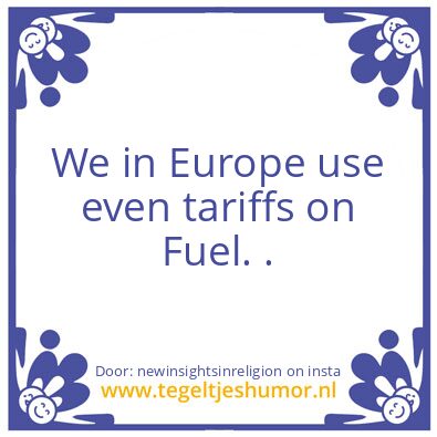 Tegeltje: Tariffs..