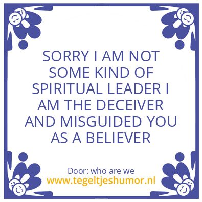 Tegeltje: Spiritual Beings