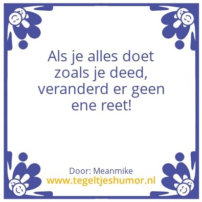 Tegeltje: verandering