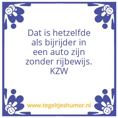 Tegeltje: KZW