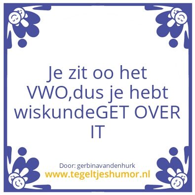 Tegeltje: wiskunde