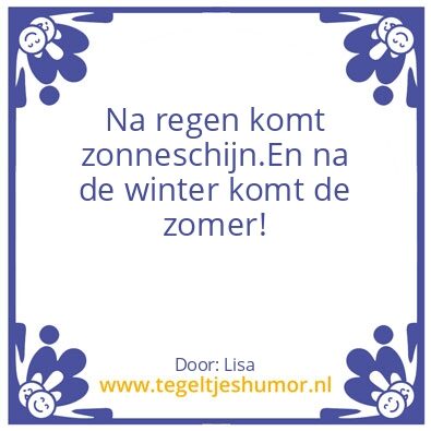Tegeltje: Regen