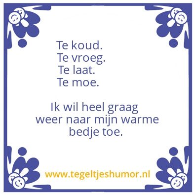 Tegeltje: Moe