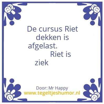 Tegeltje: Rietdekken