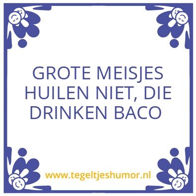 Tegeltje: grote meisje