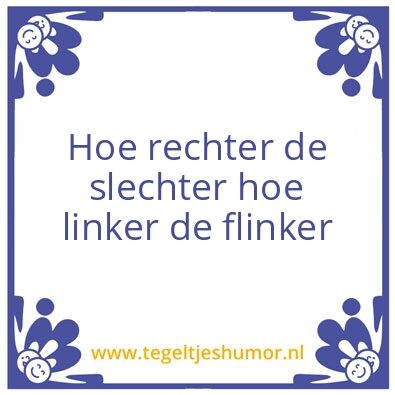 Tegeltje: Rechts en links