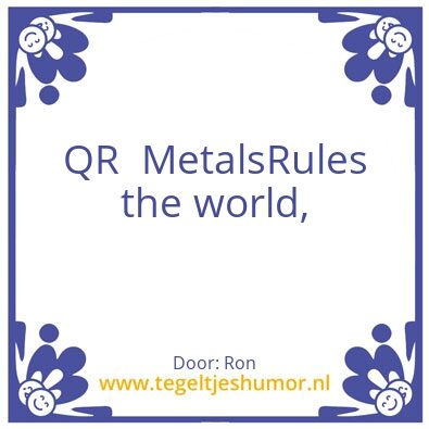 Tegeltje: Qr