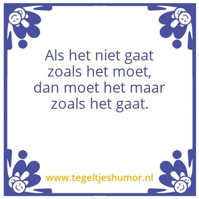 Tegeltje: Jammer dan