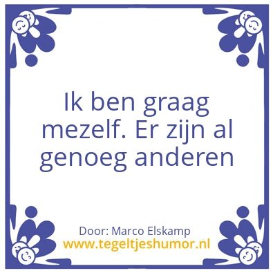Tegeltje: Mezelf