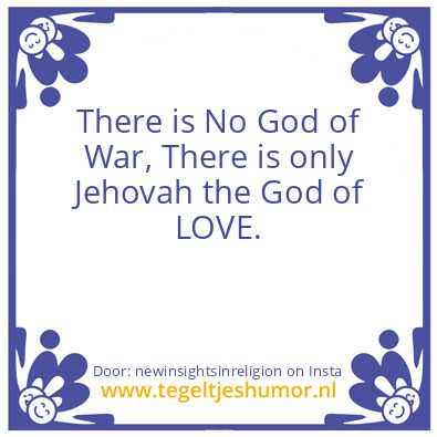 Tegeltje: There is No God of War.