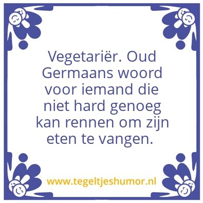 Tegeltje: Vegetarier