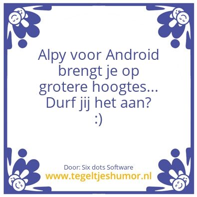 Tegeltje: Alpy