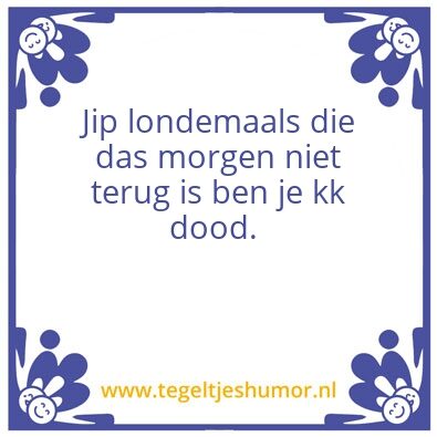 Tegeltje: jip londema varia